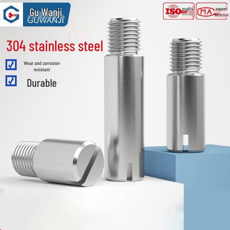GUWANJI 304 Stainless Steel Slotted External Thread Cylindrical Pin