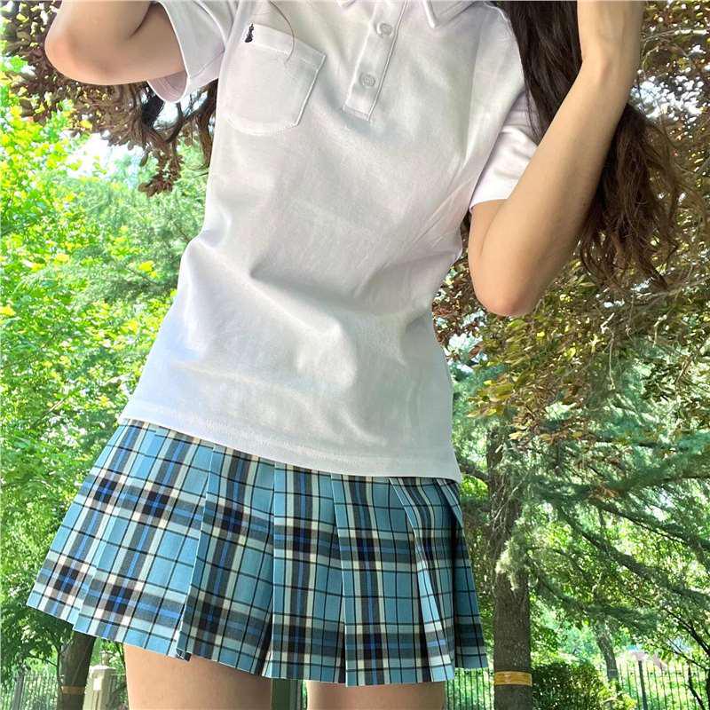 

Japanese White Polo Collar Slim-Fit Women s Short Sleeve Summer T-Shirt 2XL