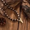 Collana girocollo Ingemark Vintage con Perline di Guscio di Cocco per Uomo Punk Creativa con Ciondolo Dente Collana Fascino per Feste Gioielli Regali 2026