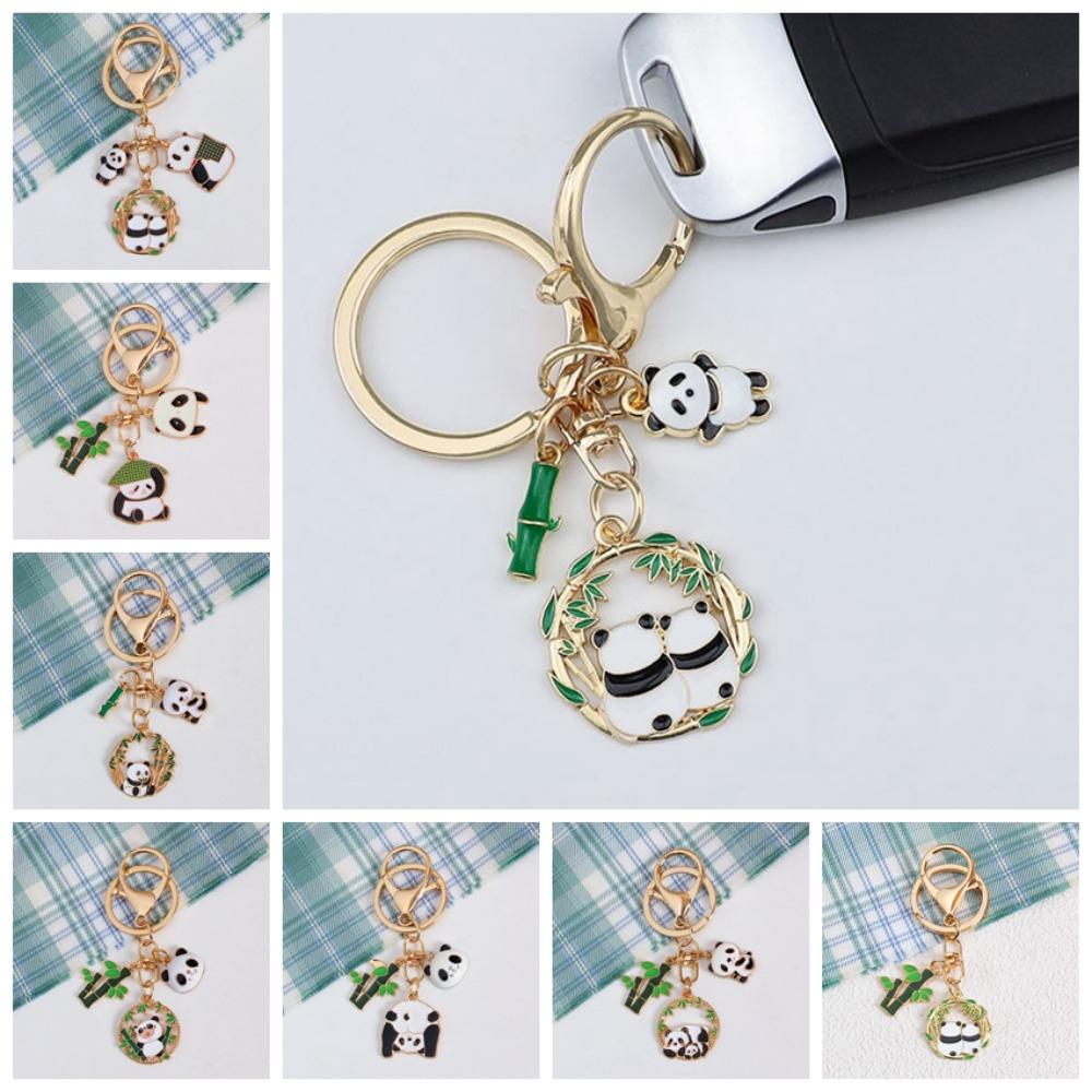 

Cartoon Panda Keyring Metal Panda Key Pendant Panda Metal Keychain Keychain Accessories style 1