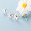 Hermosa:J E069 Silver 925 Silver Earrings Rose Gold Flower Earrings Daily Flower Earrings