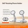 CX-3 Dubbelhuvud Magnetiskt Telefonställ 360-graders Roterbart Aluminiumlegeringshållare Justerbar Vinkel för Livestreaming