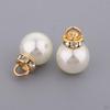 10 Pearl Pendant Rhinestone Charms