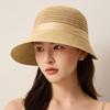 Sunscreen Straw Hat Women's Summer Hollow-Out Breathable Bow Sun Hat
