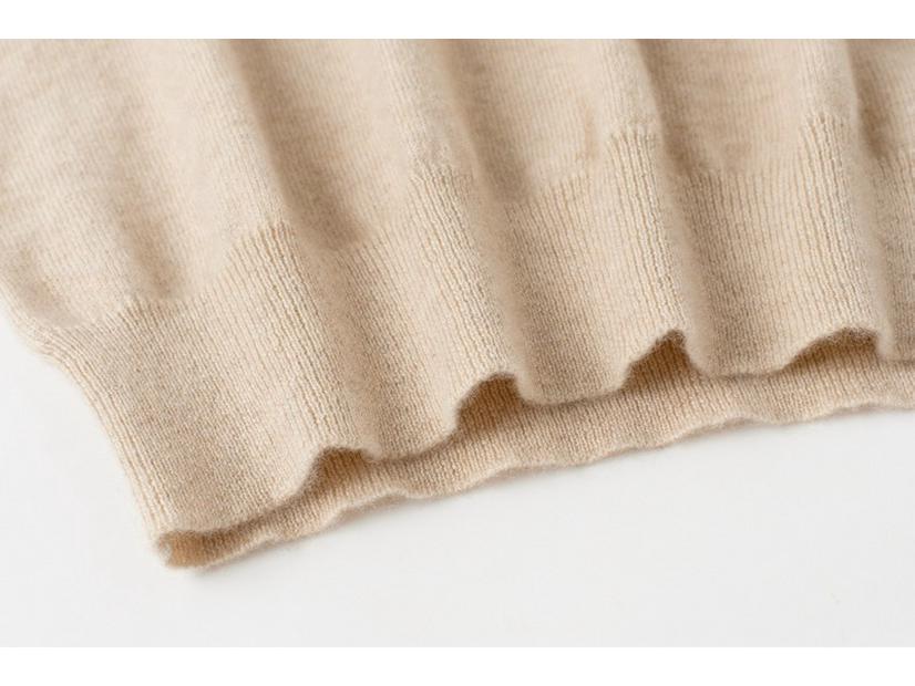 Women's Plus Size 100% Pure Cashmere Loose Warm Polo Collar Sweater