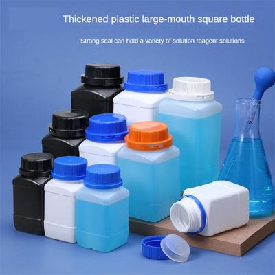 250ML/500ML/1000ML Tom HDPE-flaska med innerlock Livsmedelsgodkänd Fyrkantig Plastbehållare för Flytande Lotion