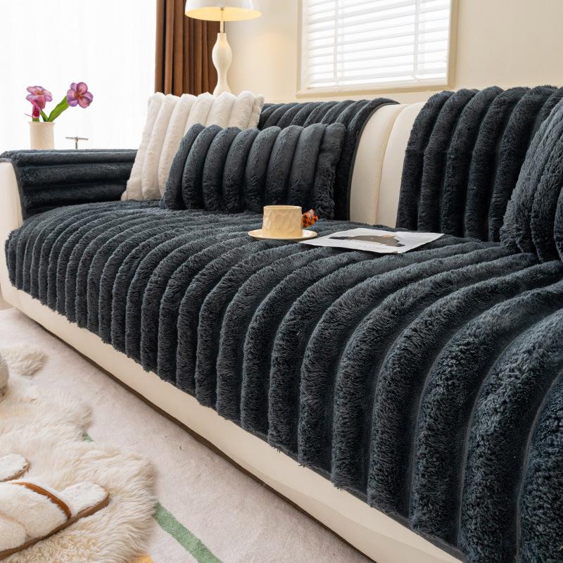 

Плюшевый чехол на диван во французском стиле, утолщенное полотенце для дивана, зимний теплый нескользящий чехол на диван, протектор для кресла, декор для гостиной A 70x70cm 1pc