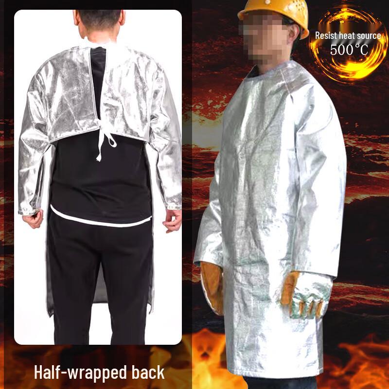 Aluminum Foil Heat-Resistant Protective Apron One Size