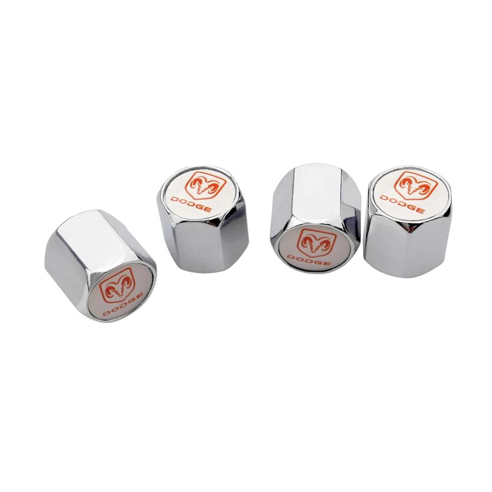 4PCS Alloy Car Tire Valve Caps Wheel Stem Anti-dust Covers for Dodge AVENGER CALIBER CARAVAN Challenger JOURNEY NITRO RAM 1500