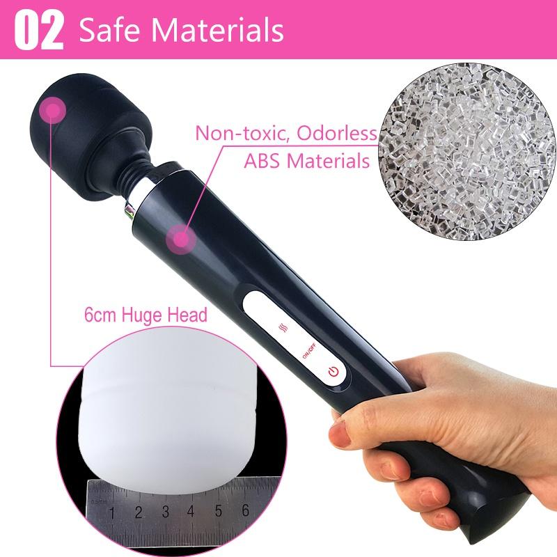 Riesige Zauberstab-Vibratoren für Frauen, USB-Aufladung, großer AV-Stick, weibliches G-Punkt-Massagegerät, Klitoris-Stimulator, Sexspielzeug für Erwachsene für Frauen