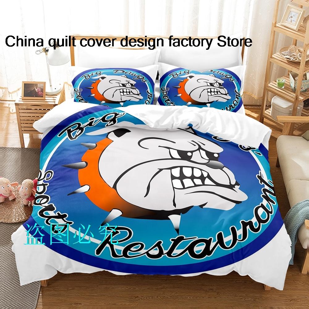 Comforter Big Dawgs Bedding Set Single Twin Full Queen King Size Bed Set Aldult Kid Bedroom s Bed Big Dawgs Cxg2 Comforter (quilt)-EU Single(135*200cm)3pcs