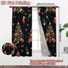 2pcs 2D flat printing Merry Christmas Popular Window Drapes Christmas party Versatile Polyester Fabric Without Electricity