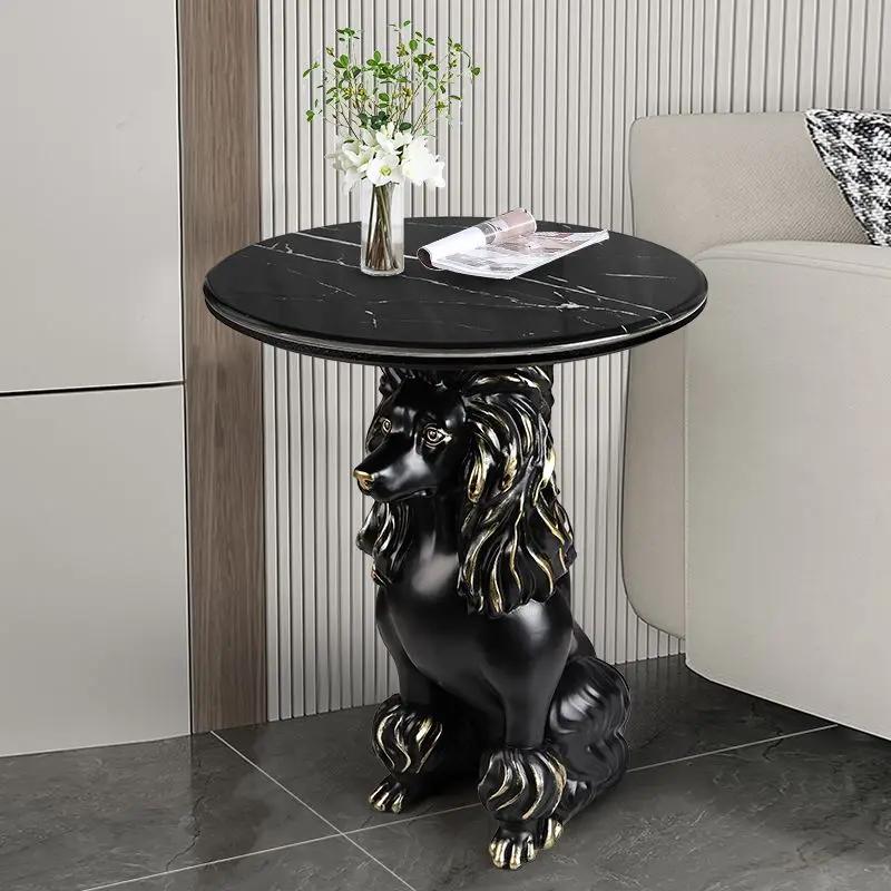 Side Table, Corner Table Supercrystalline Desktop Animal Series Dog Shaped Coffee Table Home Decor