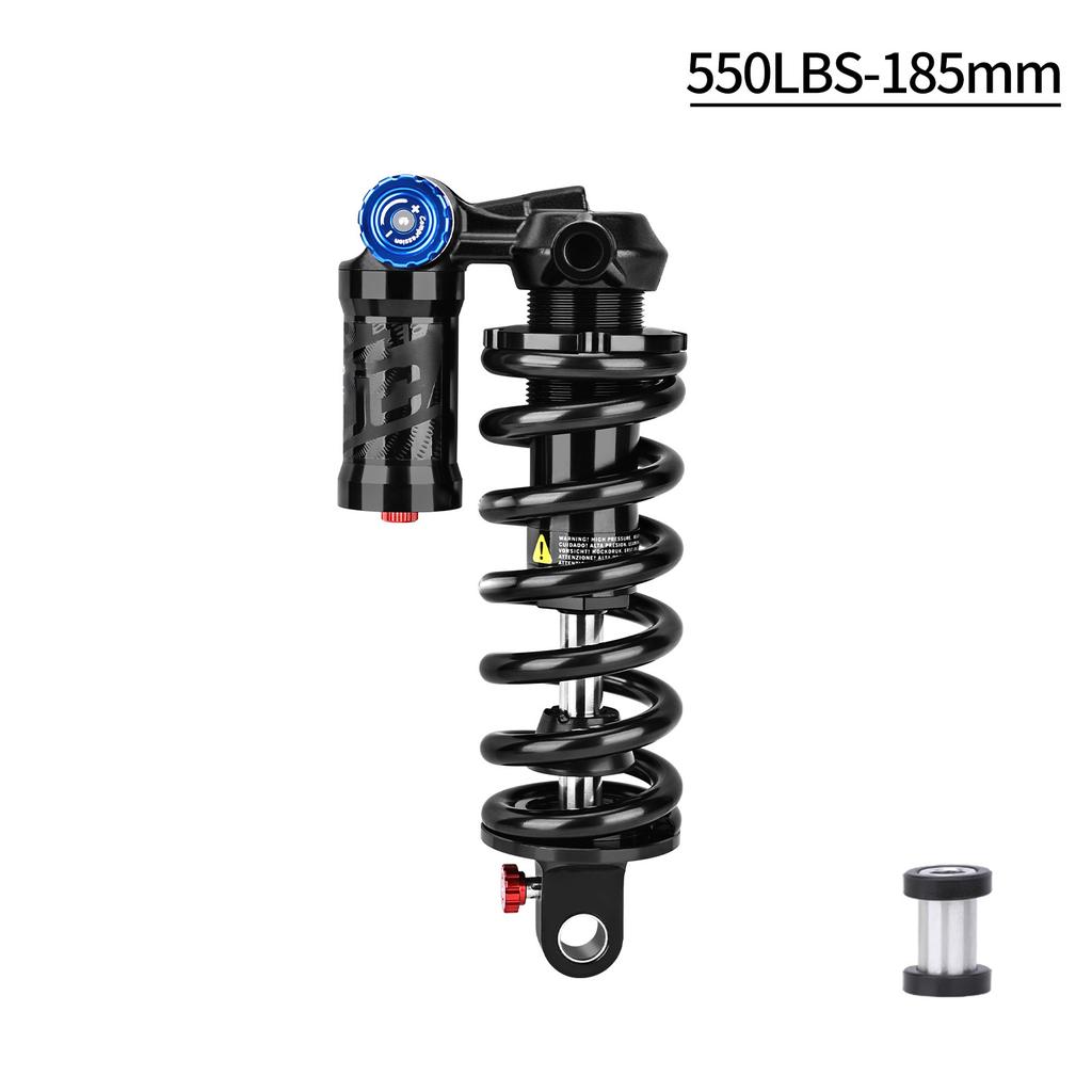 Mountain Bike Shock Absorber 550LBS Coil Spring with Damping Adjustment for Soft Tail Bikes 185MM 550LB 54x24 Bushing