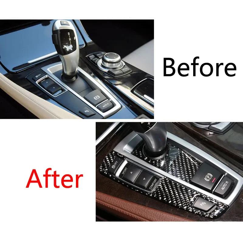 For BMW 5 7 Series X3 X4 F01 F10 F25 F26 Car Styling Gear Shift Panel Multimedia Buttons Handrest Cover Sticker Trim Accessories