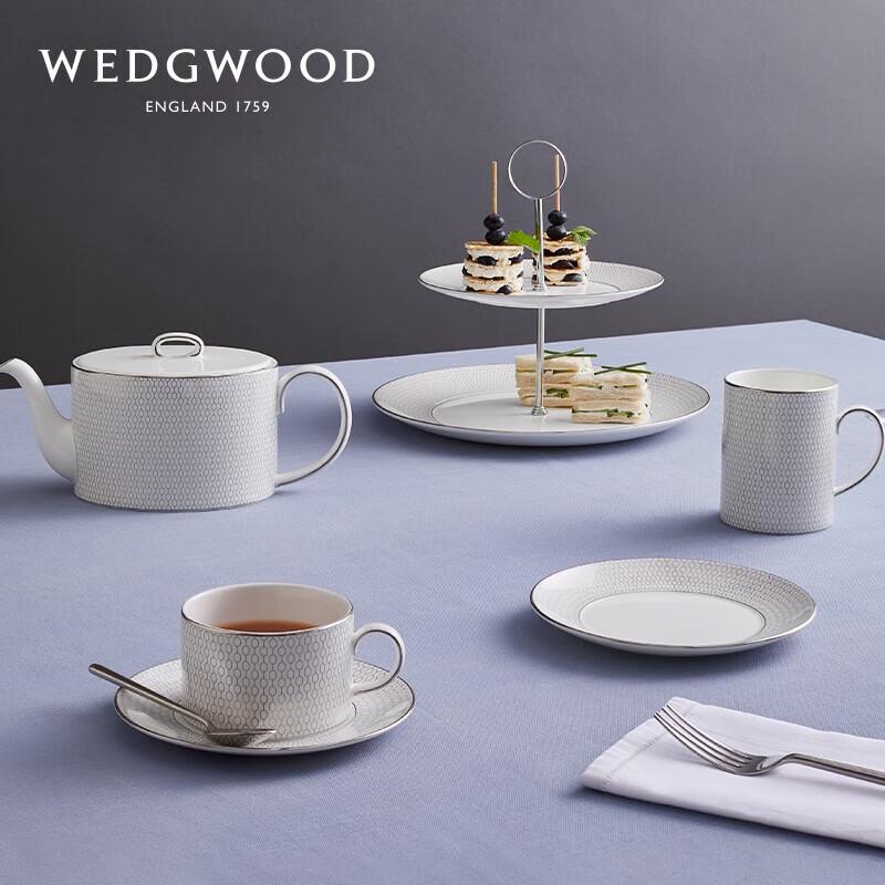 Wedgwood Geometric Gold & Platinum Mug Pair Gift Set