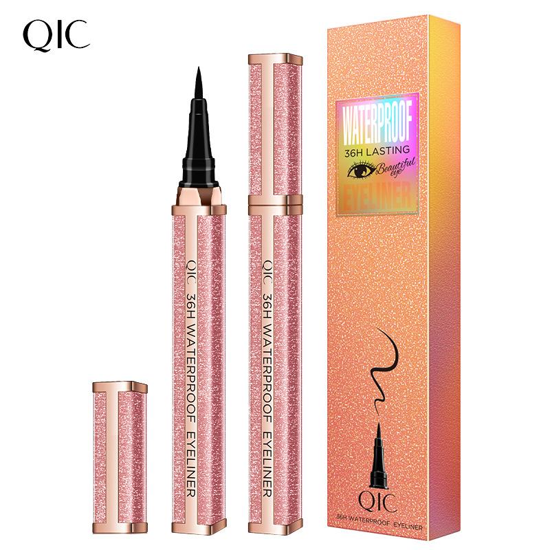 QIC Sternenhimmel Eyeliner Flüssigstift Klebestift Farbe Kaffee Braun Kaffee Schwarz Wasserdicht Schnelltrocknend Wischfest