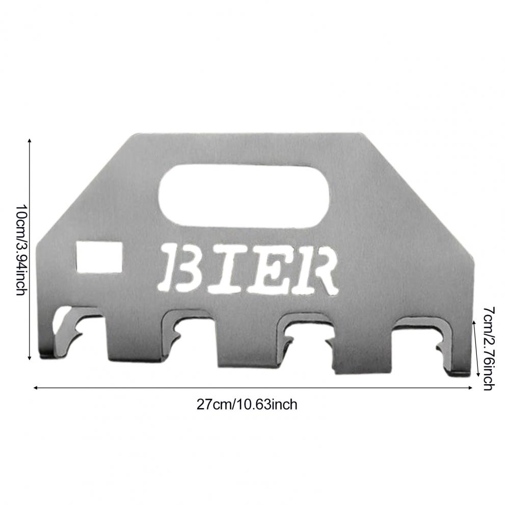 Ölflasköppnare Bärare Rostfritt Stål Burköppnare för 4 Flaskor Kraftig Ölöppnare Köksverktyg för Bar BBQ