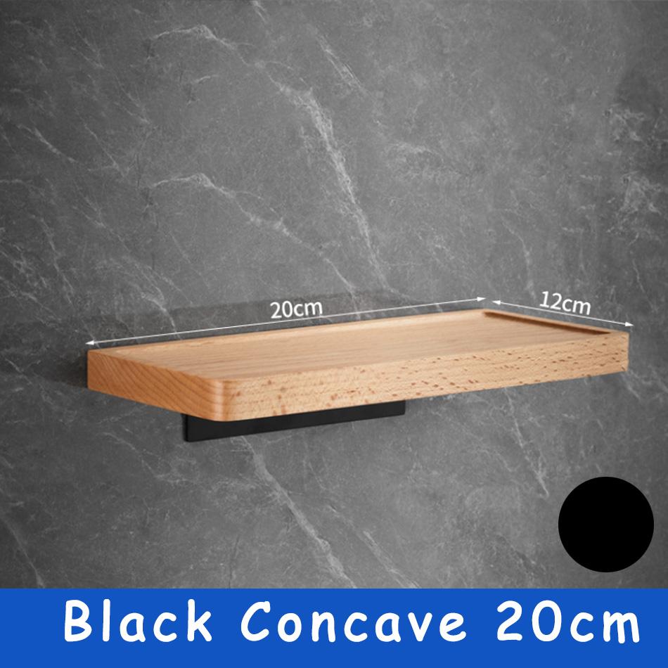 Ξύλινο Ράφι Μπάνιου Χρυσό Τοίχου Ορθογώνιο Κουζίνας Αλουμίνιο Οξιά Μπάνιου Ντους Σαμπουάν Σαπούνι Ράφι Αποθήκευσης Θήκη Μαύρο Λευκό