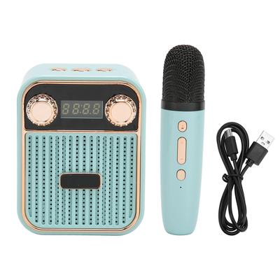 Mini Bluetooth Karaoke Machine HiFi Stereo Sound Portable Bluetooth Speaker with Microphone for