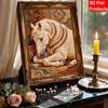 DIY Pearl Bead Art Canvas Horse Pattern Frameless Creative Craft Painting Kit for Relaxing Home Wall Decoration