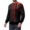 Men's Casual Fashion Printed Round Neck Pullover Sweatshirt