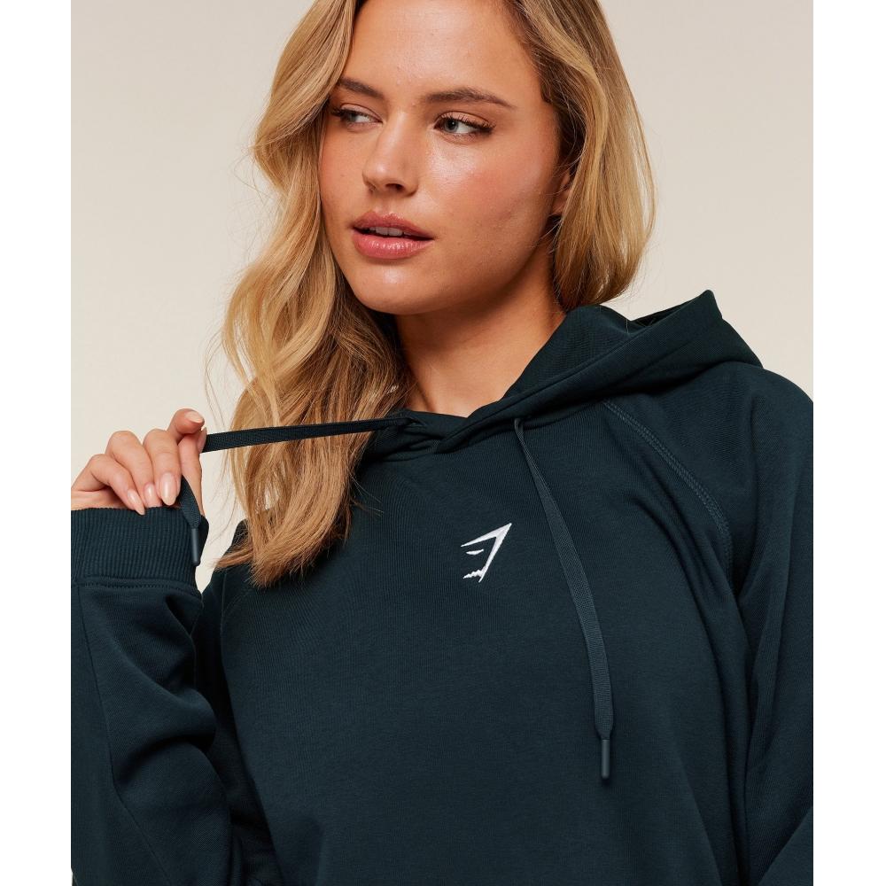 Gymshark Training Oversized Fleece Hoodie Deep Petrol Blue B5a7n Udrl