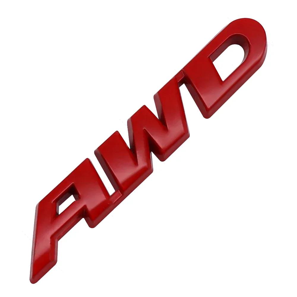 Metal AWD Logo Car Rear Trunk Emblem Sticker for Honda Civic Odyssey Vezel Accord Body Badge Decal Exterior Accessories
