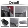 Marine Cap Wool Newsboy Hat Brim PU Leather Going Out Women Men CZ154 [White Fang] (Light Gray)