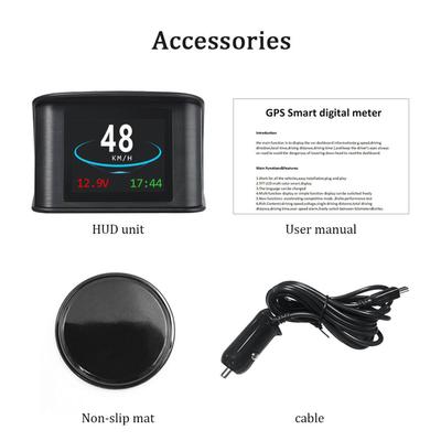 Akıllı HUD Ekran, Hız, Yükseklik, Gerilimi Gösteren 2,2 inç Evrensel GPS Head Up Display,