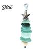 Handcrafted Ocean Inspired Gift Sea Glass Tree Ornament Handmade Starfish Hanging Ornament Decoration Coastal Style Pendant for Christmas Tree Bag