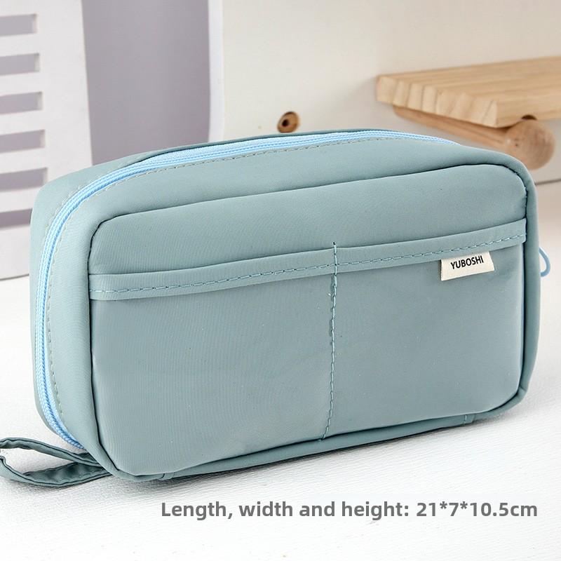 Creative Simple Pencil Bag Three-dimensional 180° Opening Pencil Box Dopamine Color Match Student Cute Stationery Storage Bag