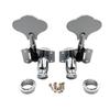 Musiclily Basic L2+ R2 Open Gear Bass Tuners for 4-String Ibanez-Style Electric Basses, Chrome