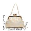 Embroidery Hanfu Shell Shoulder Bags Faux Pearl Chain Evening Purse  Banquet Occasions