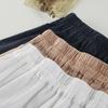 Johnature Women Patchwork Skirts Elastic Waist Solid Color Cloths Spring Casual Skirts