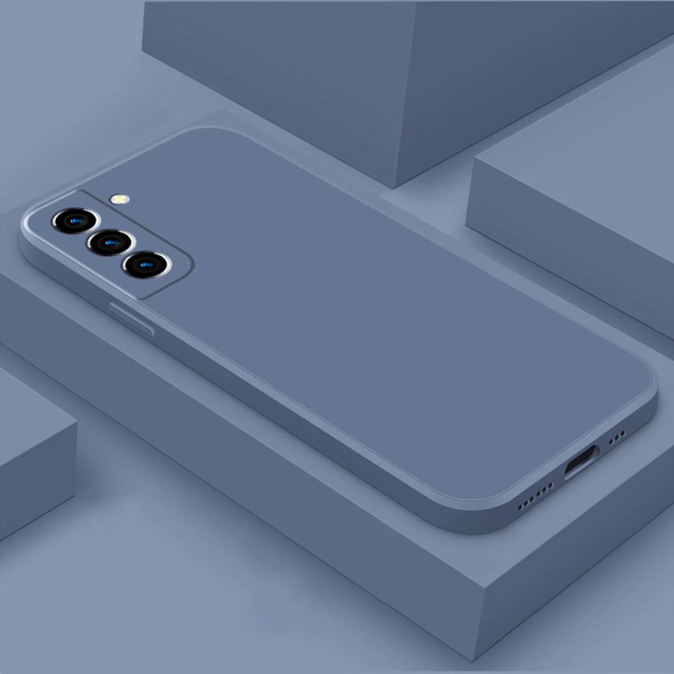 Suitable for Samsung Galaxy S25ultra Mobile Phone Case S24Plus Liquid Silicone S22 Straight Edge S23 Protective Case