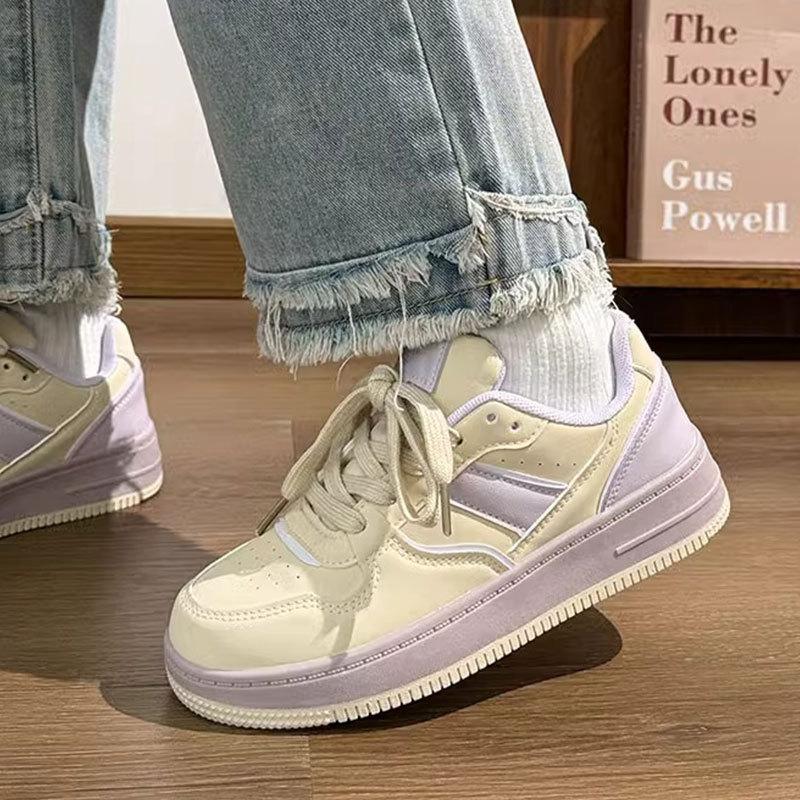 Taro mud purple board shoes women's spring and autumn 2025 new shoes female students versatile explosion original sports women's shoes