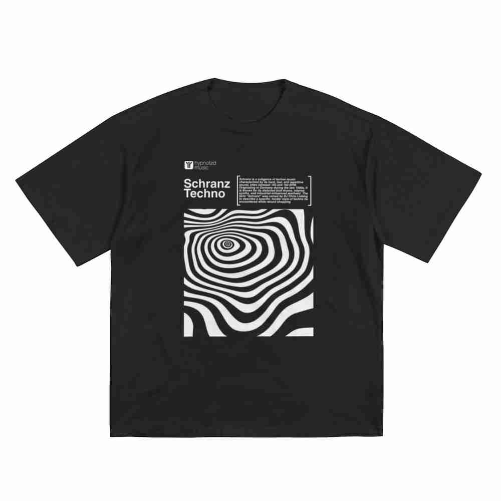 T-shirt a maniche corte Schranz Techno Optical Illusion Underground Ravers 100% Cotone