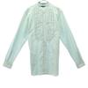 Overall Handle Long Sleeve Band Collar Shirt 2 Green Women Used