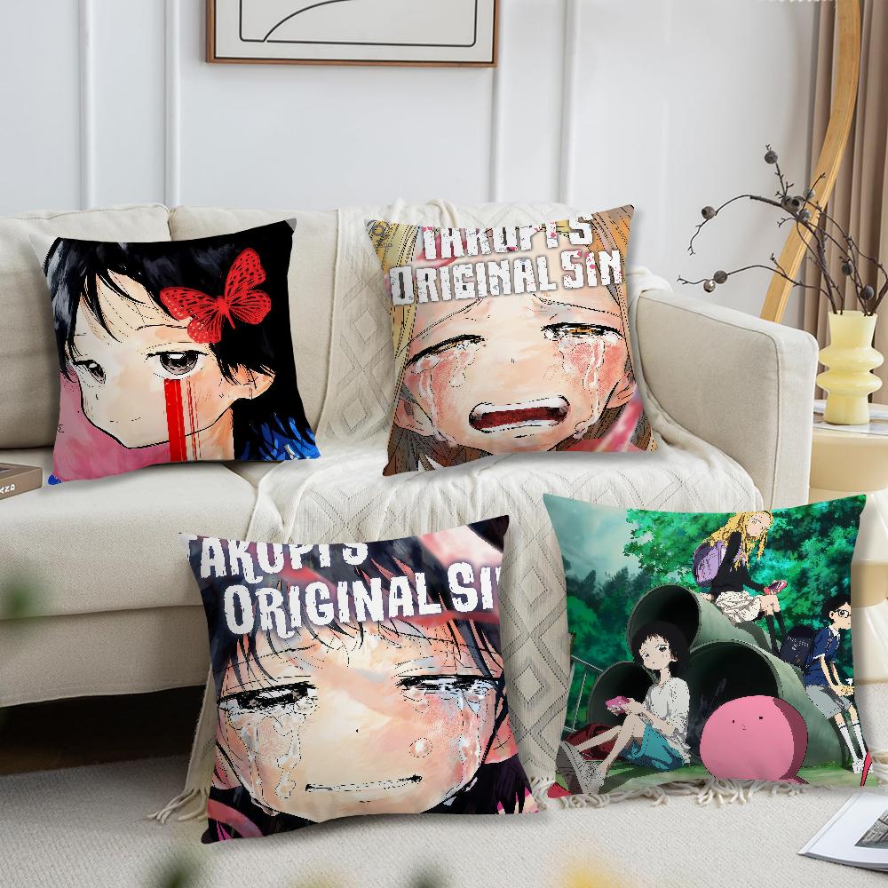anime manga Comfortable tTakopis soft Pillow Sin Case for Sofa Living Room Home office Decor Original Protective Covers