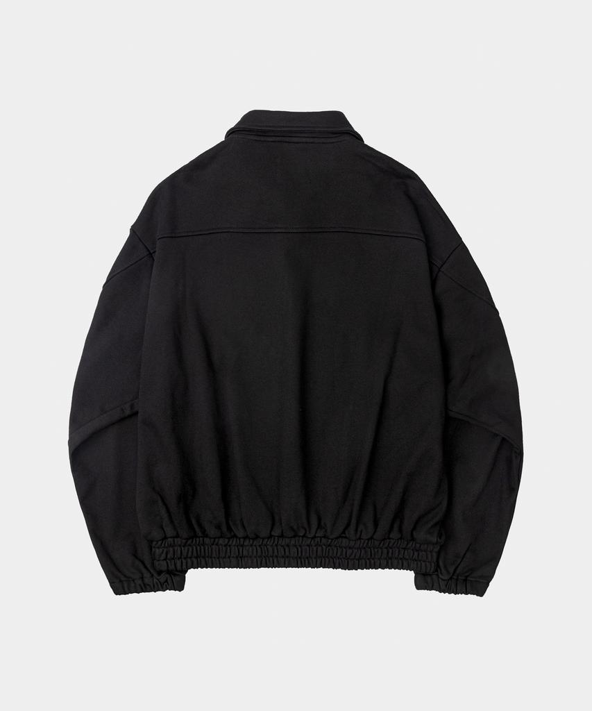 Lettercomo Heavy Cotton Blouson Sweatjacket Black