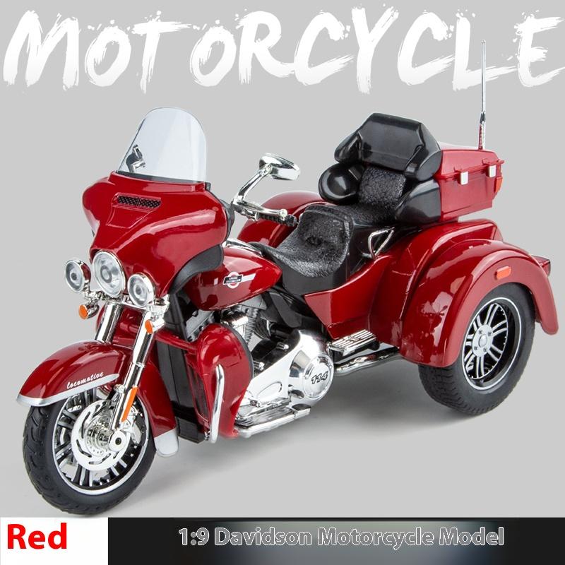 1/9 Scale Harley Davidson TRI GLIDE ULTRA Luxury Tricycle Alloy Diecast Model Motorcycle  Sound & Light  Holiday Gifts for Boyfriend