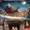 1Pcs Christmas with Santa and Decoration Background Winter Backdrop Decorations For Photo Studio Photo Booth Christams Party