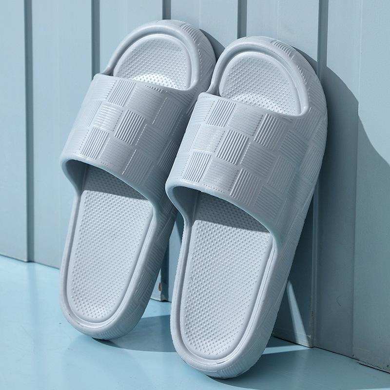 EVA slippers for women's home summer bathroom non-slip soft sandals for men to wear outside, stepping on shit slippers for bathing women