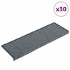 VidaXL Stair Treads 30 Pieces 65 X 21 X 4 Cm Light Grey and Blue Rectangular Edge 3365780
