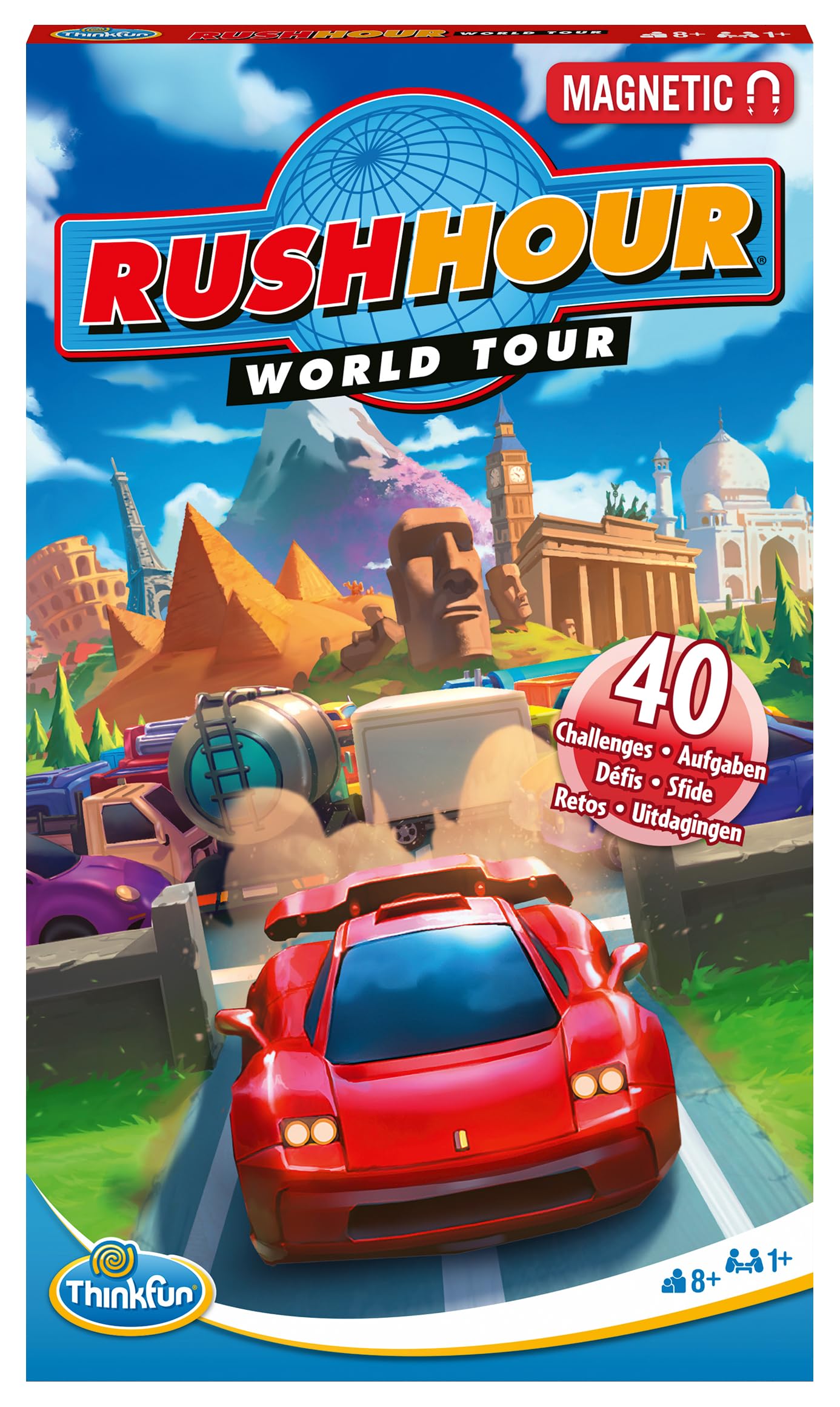 

Thinkfun Развивающая игра Rush Hour Magnet Travel 76544 Возраст 8 лет и старше Головоломка Включены японские инструкции (Настольная игра, Детская игра, Игра)