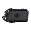 Retro GG Supreme Canvas Leather Mini Crossbody Bag Women Bags Black 671674-92TCN-1000