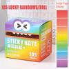 105Sheets Pearlescent Colorful Memo Pad Creative Cartoon Notepads Pull-out Sticky Notes  Office