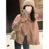 Korean-Style Corduroy Jacket for Petite Women: Versatile and Gentle Spring-Autumn-Winter Top
