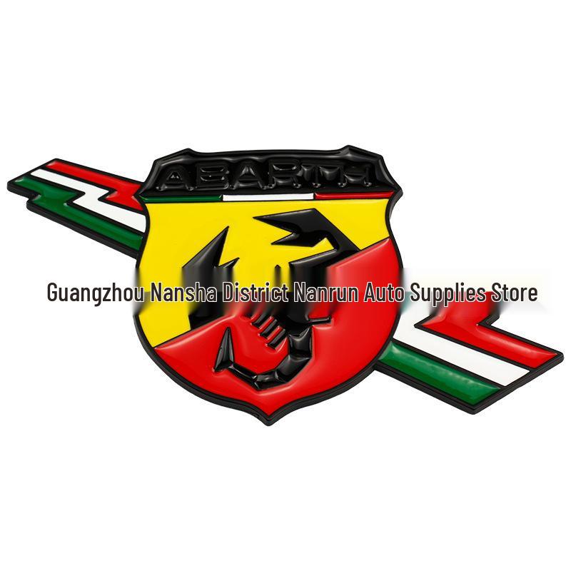 Abarth Scorpion Italian Flag Car Decal - Fits Fiat